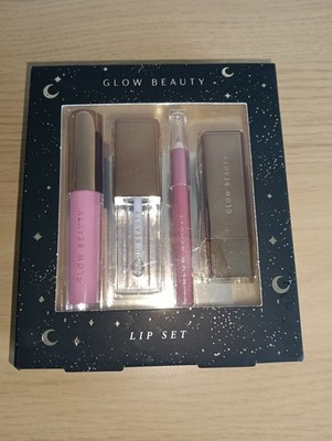 Glow Lip Set Lippenstift Lippenöl Stift & Lipgloss Geschenkset 4 Kosmetik