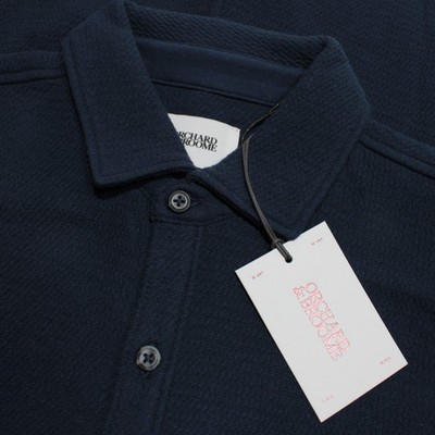 Orchard & Broome NWT Baxter Casual Button Down Shirt Size S in Navy Blue Cotton