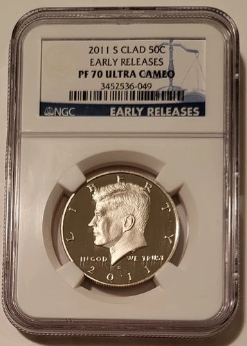 2011 S Clad Kennedy Half Dollar Proof PF70 UC NGC Early Releases