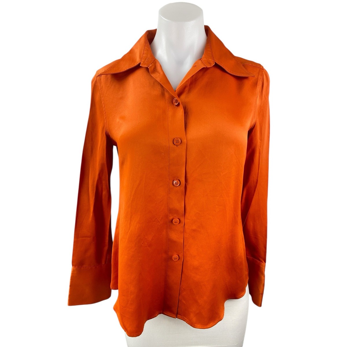 open lace back dress All In The Details Orange Textured Blouse