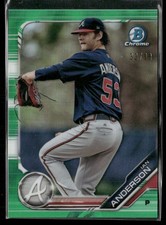 Ian Anderson #/99 Green Rookie Refractor 2019 Bowman Atlanta Braves