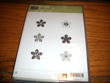 Stampin' Up PETITE PETALS Stamp Set of 8 133155 CLING FREE SHIP FLOWERS