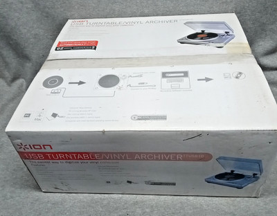 ION TTUSB10 USB Turntable   NEW Open Box NOS   Vinyl to MP3 Converter   Complete