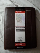 AT-A-GLANCE 2023 Academic Planner, Weekly 391-025 MY WEEK, brown