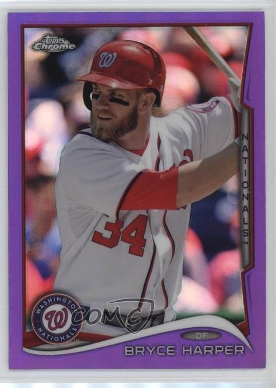 2014 Topps Chrome Retail Purple Refractor Bryce Harper #150 19z7