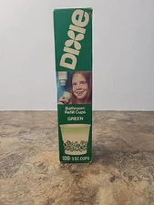 VTG Dixie 3 oz Bath Cups 100 Count 1976Yellow Floral Sealed In Box NOS