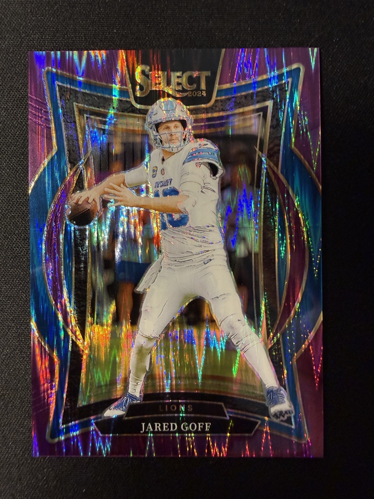 2024 Panini Select - Concourse Jared Goff #36 Purple Shock Prizm /360
