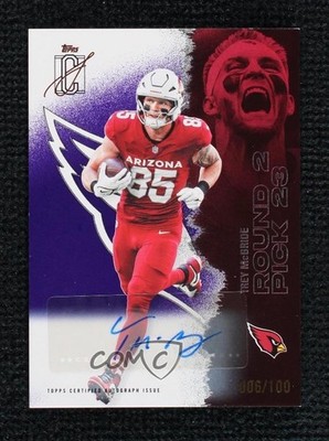 2025 Topps Signature Class Purple Auto 6/100 Trey McBride #1 Auto 1v8c