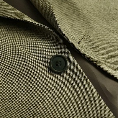 Zegna Fabric 44R Pinpoint Sage Sport Coat Vintage Double Vents
