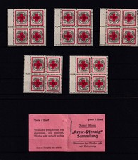 AH448) DR Rotes Kreuz Vignetten Kreuz-Pfennig-Sammlung HBL ** + Heftchendeckel