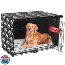 Dog Crate Cover - Double Door Waterproof Pet Kennel Cover, Durabl