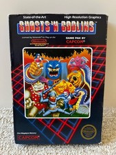 Ghosts N Goblins NES Complete CIB Box Manual Dust Sleeve Capcom 1986 Hangtab