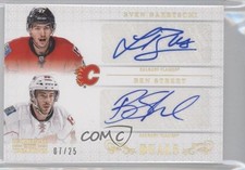2013-14 National Treasures Gold Holofoil 7/25 Sven Baertschi Ben Street Auto 0f8
