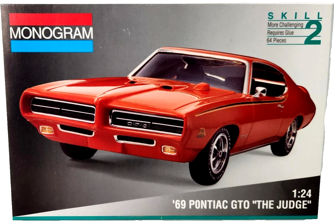 Pontiac 69 GTO The Judge Monogram 1:24 Model Car Kit Complete 2443 Auto ...