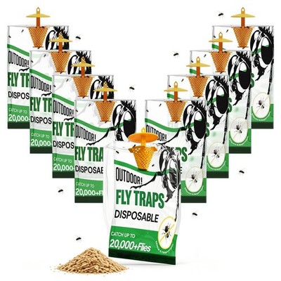 Fly Traps Outdoor 9Pack Water Activated Disposable Fly Trap