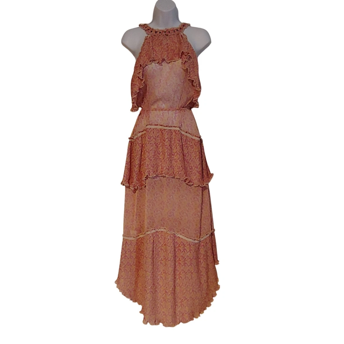 tadashi shoji long dresses Lakota Embroidered Halter Gown