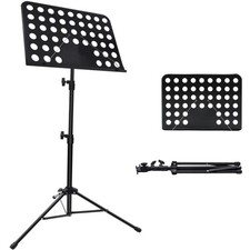 Portable Folding Music Stand with Bag, Adjustable Sheet Holder for Musicians