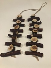 Manzanita Bird Toys Size SMALL 11 Inches long  12 Pieces of Manzanita Wood