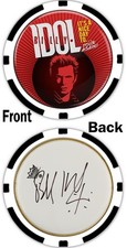 BILLY IDOL - IT&rsquo;S A NICE DAY TO TOUR AGAIN - COMMEMORATIVE POKER CHIP *SIGNED*