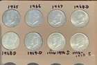 Lot- 40% Silver Kennedy Half Dollars! 1965-1976, $4 face value