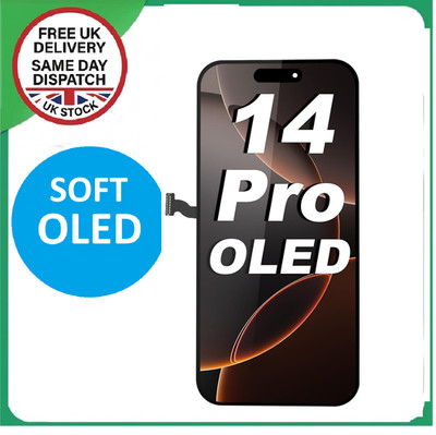 Für iPhone 14 Pro weiches OLED Display Ersatz + Digitizer + Werkzeuge + Schutz UK