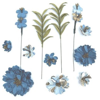 49 und Markt Rustikaler Blumenstrauß Maulbeer Papier Blumen 12 Stück