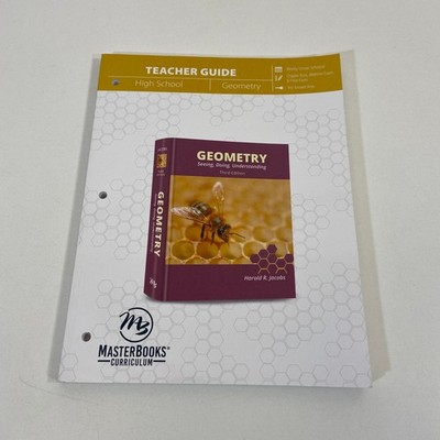 MasterBooks Geometry Teacher Guide Homeschooling 2023 TPB Harold R Jacobs Math