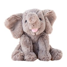 Hopearl Adorable Plush Calf Elephant Toy Floppy Elephish Ultra 8 inches, Gray