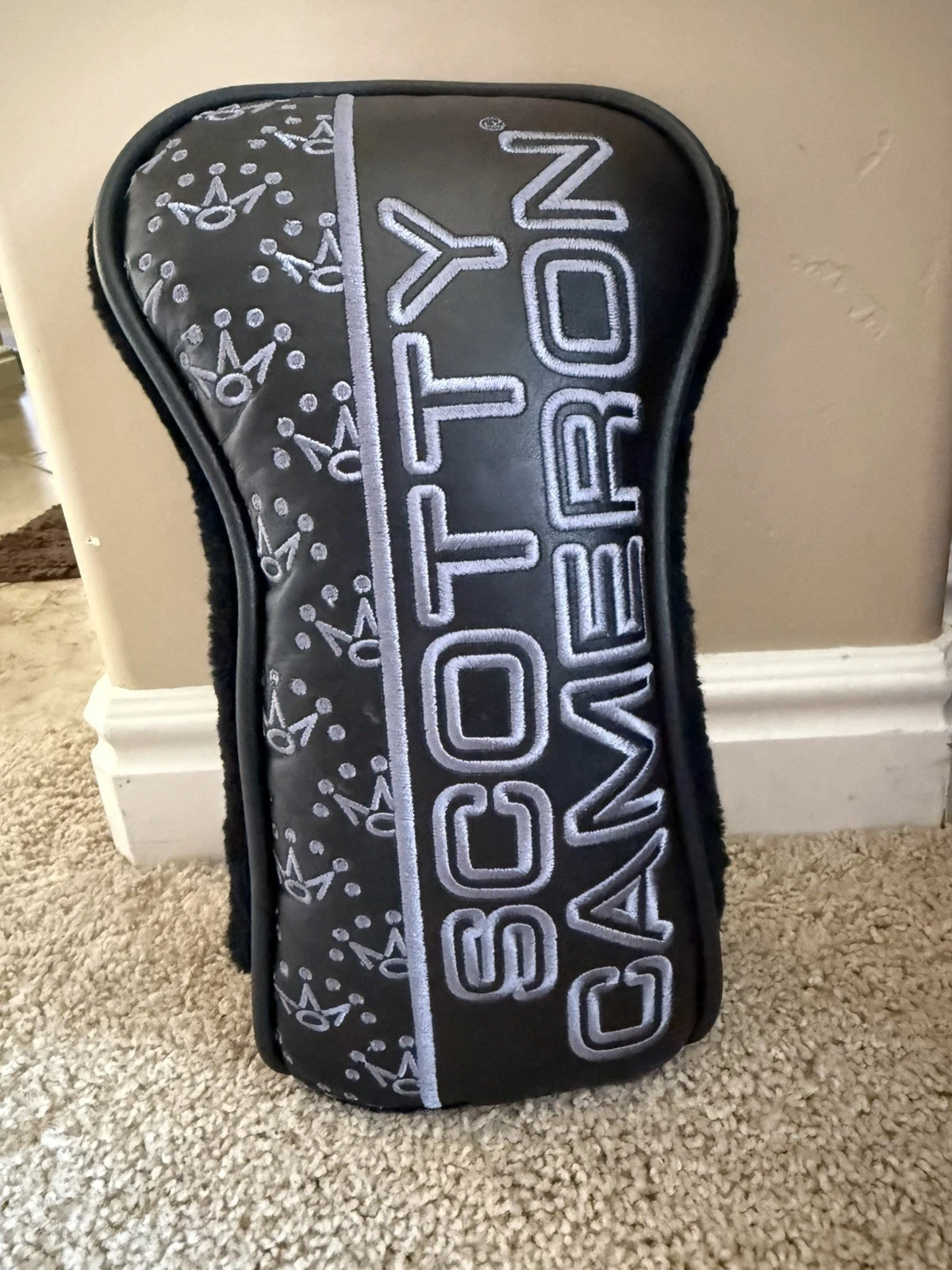 2026 Scotty Cameron Black Leather Crown Driver Headcover British Open Release