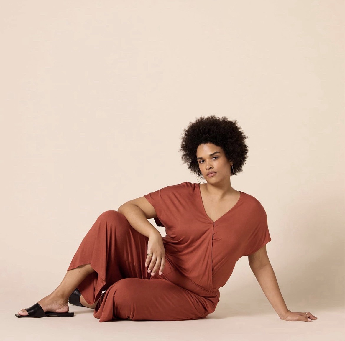 Amazon Essentials womens Short-Sleeve Surplice Cropped Wide-Leg Jumpsuit XXL NWT thumbnail 3