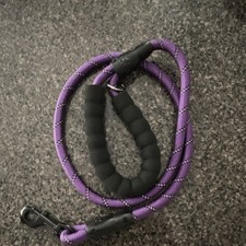 Purple Heavy Duty Rope Dog Leash with Padded Handle