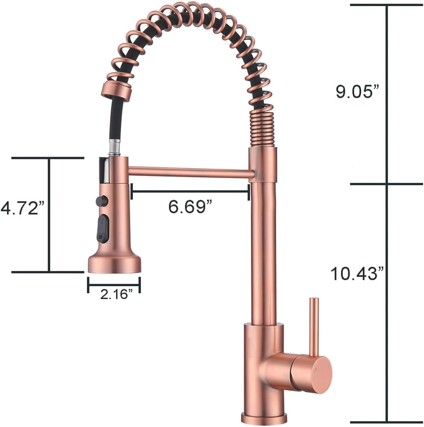 Stylish White Kitchen Faucet with Pull Down Sprayer for Farmhouse & RV