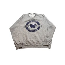 VTG Lee Penn State Nittany Lions Sweatshirt Gray mens XL Cotton Blend College