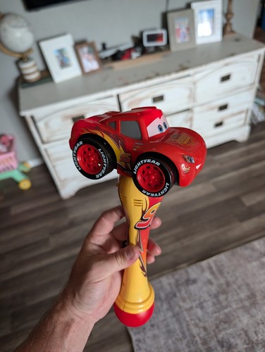 Disney Store Pixar Cars Lightning McQueen Light Up Bubble Wand - RARE, WORKS!