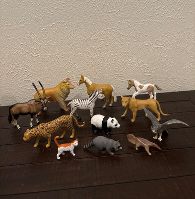 Vintage Toy Animal Lot of 12 Mojo, Schleich, Terra By Battat , Safari Quality