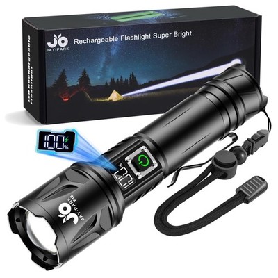 Extrem Helle 1.000.000 Lumen Aufladbare Taschenlampe mit Zoom-Funktion