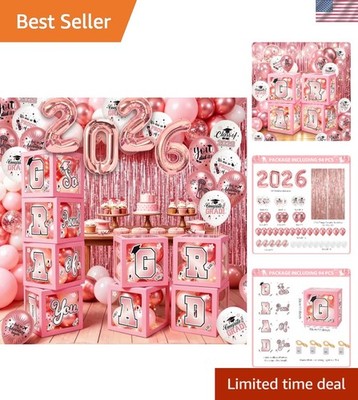 Pink Graduation Decorations 2026: 2026 Graduation Decorations Rose Gold Gradu...