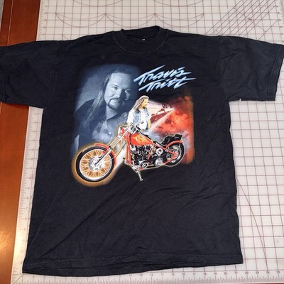 Travis Tritt Vintage T-Shirt 2002 It s A Great Day To Be Alive Tour Biker Sz M @