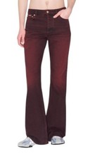 Jeans EYTYS Cyrus Sumac relaxed bootcut fit da uomo W34/L32 bordeaux unisex RRP370 *