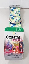 Coastal Sublime Adjustable Dog Collar LARGE 18" - 26" Chevron Print NEW with Tag