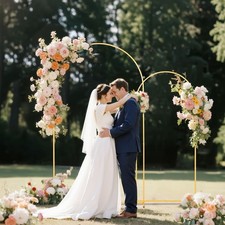 Uimoso Wedding Arch Backdrop Stand Metal Set 7.2 ft 6 ft Pack of 2 Party Decor