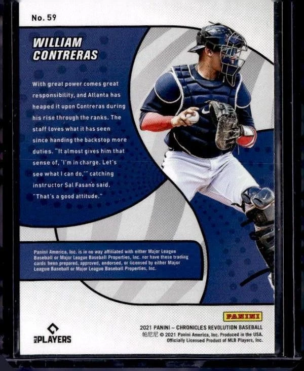 2021 Panini Chronicles #59 William Contreras Revolution - Image 2 of 2
