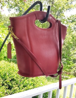 Coach 9993 Vintage 90's Red Mini Shopper Leather Top Handle Tote