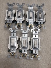 Leviton 15A 120V Framed Toggle Quiet Switch 7 switches