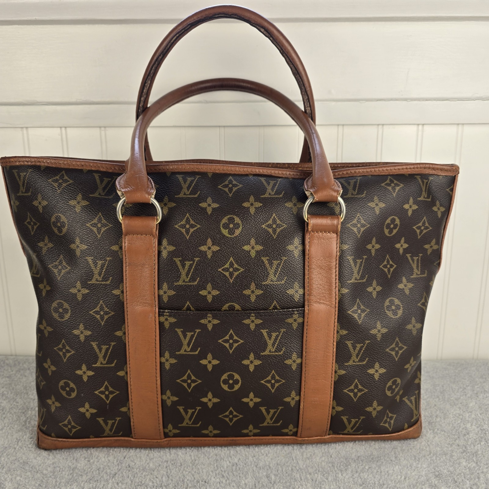 Louis Vuitton Monogram SAC Weekend PM Tote Bag M42425 Pre-Owned 1988 Vintage