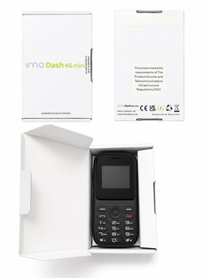 IMO Dash 4G Mini - Schwarz | Originalverpackt | Einfaches 4G Handy