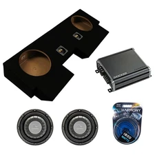 Harmony HA-F104 10" SVC Sub + Kicker CXA800.1 Amp + ASC Dual 10" Subwoofer Box