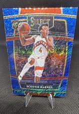 2021-22 Panini Select - Concourse Scottie Barnes #74 Blue Shimmer Prizm (RC)