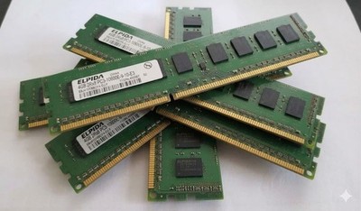 (Tested, Lot of 8) ELPIDA 4GB 2Rx8 PC3-10600E-9-10-E3