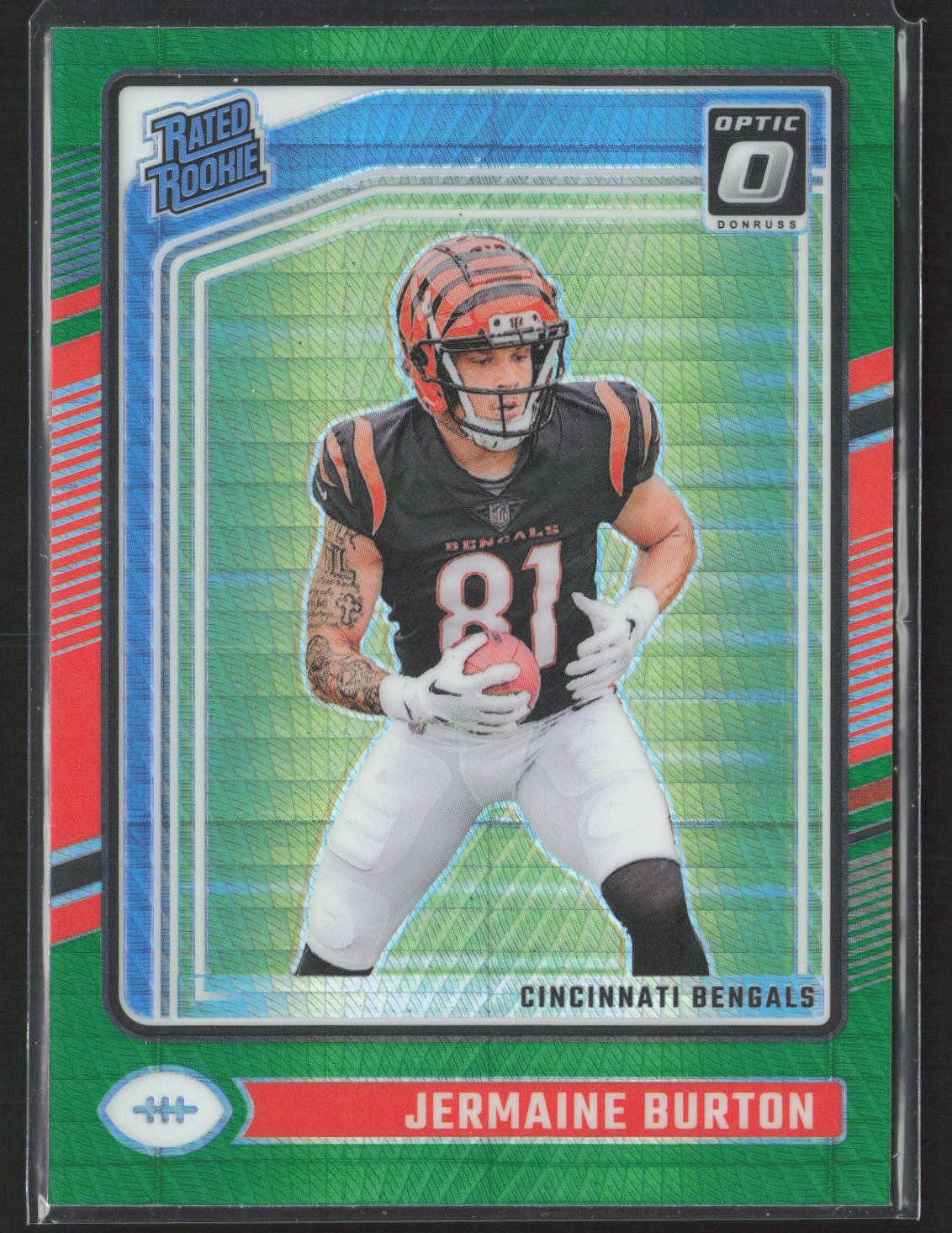 2024 Donruss Optic #251 Jermaine Burton Green Hyper